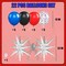 Red Blue Black Balloon Set, Spider Themed Balloons with Silver Boom Star, 12 Inch Latex Balloon with Red Blue Confetti Balloons for Boys Birthday Party Decoration